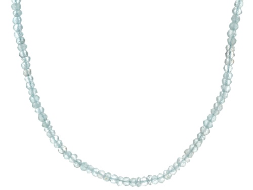 Photo of Artisan Gem Collection Of India Approximately 29.70ctw  Aquamarine Beads Sterling Silver Necklace - Size 18