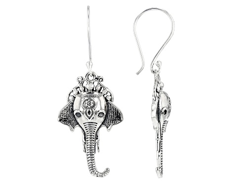Artisan Collection of India™ Oxidized Sterling Silver Elephant Dangle Earrings