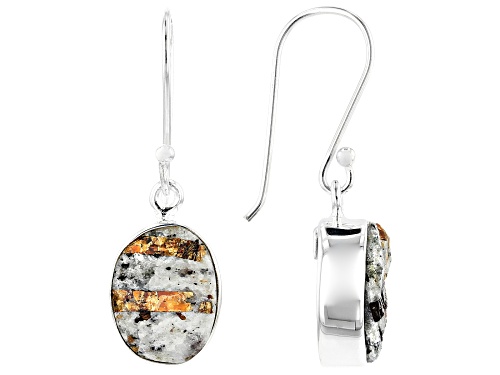 Photo of Artisan Collection Of India™ 16x12mm Oval Rough Astrophyllite Sterling Silver Dangle Earrings