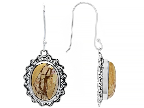 Photo of Artisan Collection Of India™ 18x13mm Oval Brecciated Mookaite Sterling Silver Dangle Earrings
