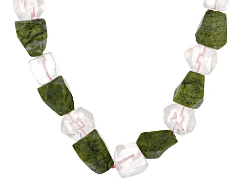 Artisan Collection Of Ireland™ Connemara Marble And Rose Quartz Silver Tone Over Brass Necklace - Size 18