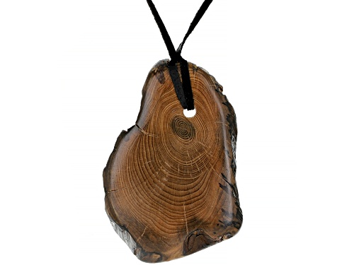 Artisan Collection Of Ireland™ Free-Form Bogwood Slice Pendant With Leather Cord