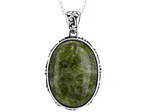 Photo of Artisan Collection of Ireland™ Oval Connemara Marble Sterling Silver Pendant With Chain