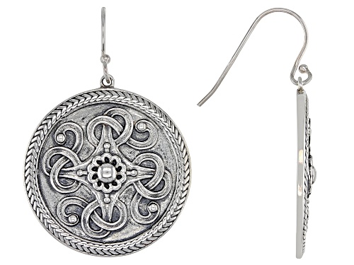 Artisan Collection of Ireland™ Round Sterling Silver Viking Shield Earrings