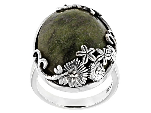 Photo of Artisan Collection of Ireland™ Connemara Marble Silver Spring Bouquet Ring - Size 8