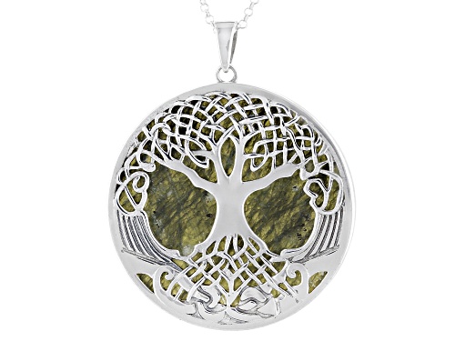 Photo of Artisan Collection of Ireland™ Connemara Marble Tree of Life Sterling Silver Pendant With Chain
