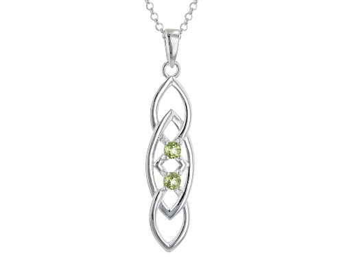 Photo of Artisan Collection of Ireland™ 0.13ct Peridot Forever Knot Sterling Silver Pendant