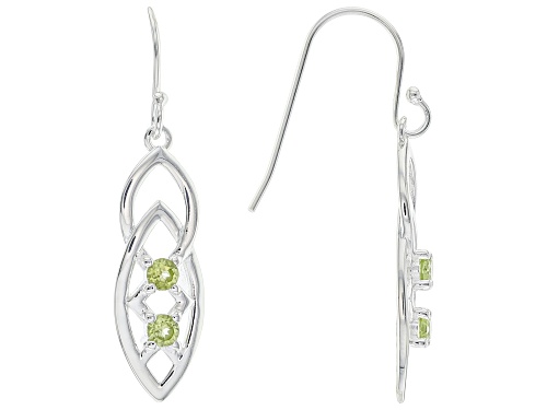 Artisan Collection of Ireland™ 0.13ctw Green Peridot Forever Knot Sterling Silver Earrings