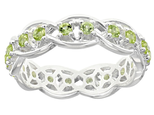 Photo of Artisan Collection of Ireland™ 0.04ctw 2mm Round Peridot Forever Knot Sterling Silver Ring - Size 9