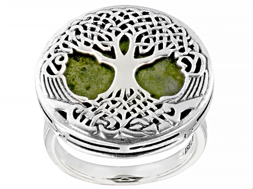 Artisan Collection of Ireland™ 20mm Connemara Marble Sterling Silver Tree of Life Ring - Size 7