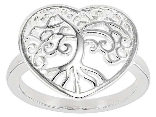 Photo of Artisan Collection of Ireland™ Silver Tone Heart Shaped Tree Of Life Ring - Size 8