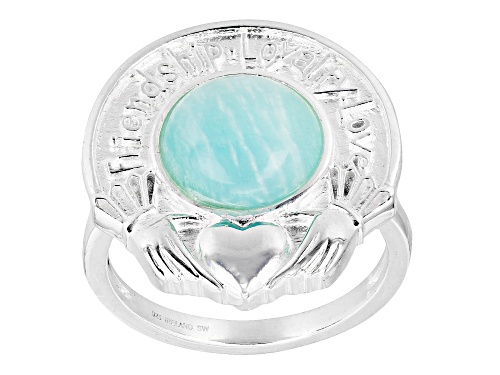 Photo of Artisan Collection of Ireland™ Amazonite Sterling Silver Claddagh Ring - Size 12