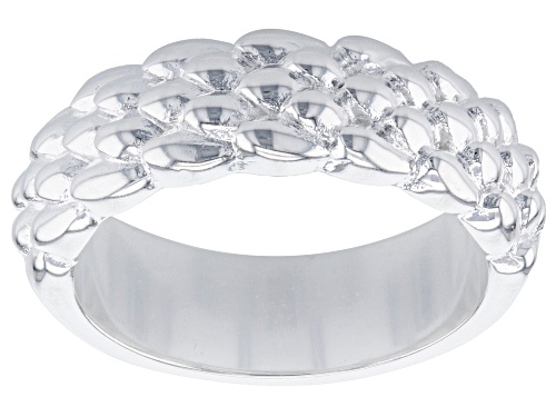 Artisan Collection of Ireland™ Silver Tone Dragon Scale Band Ring - Size 7
