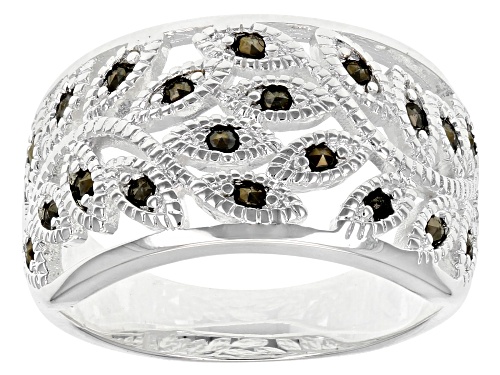Artisan Collection of Ireland™ 1mm Marcasite Silver Tone Leaf Ring - Size 7