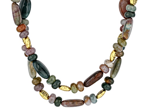 Artisan Collection of Ireland™ Multi-Color Agate Gold Tone Set of 2 Necklaces - Size 20