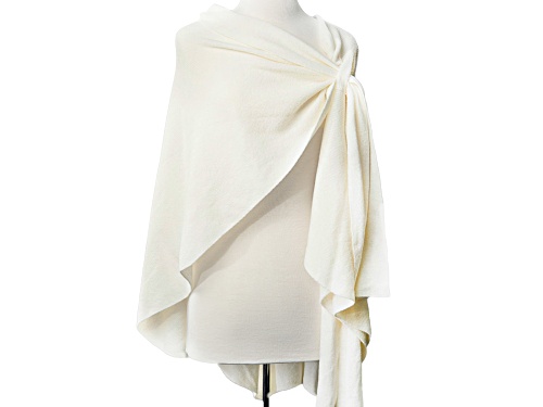 Artisan Collection of Ireland™ White Lambswool Draped Shawl