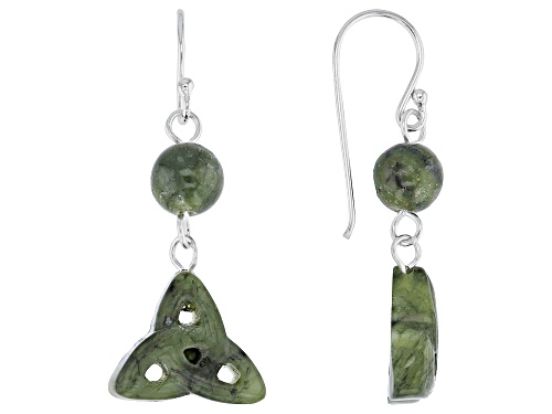 Artisan Collection of Ireland™ Connemara Marble Sterling Silver Trinity Knot Earrings