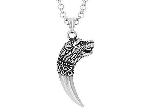 Artisan Collection of Ireland™ Stainless Steel Wolf Sharktooth Pendant With Chain