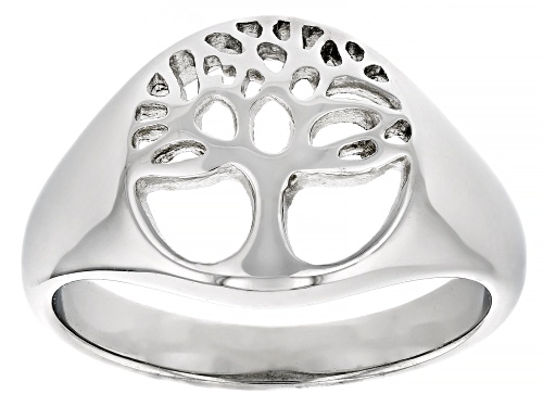 Artisan Collection of Ireland™ Silver Tone Stainless Steel Tree of Life Ring - Size 11