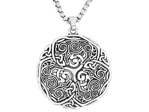 Artisan Collection of Ireland™ Stainless Steel Triskele Swirl Celtic Pendant W/ Chain