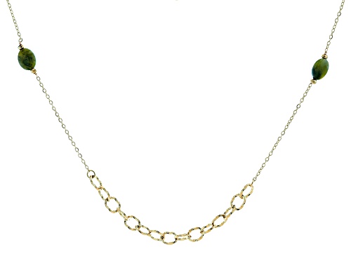 Artisan Collection Of Ireland™ Connemara Marble Gold Tone Link Necklace - Size 34.5