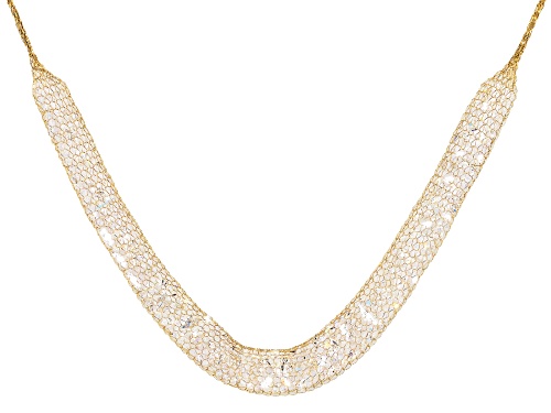 Splendido Italian Jewelry™ 10k Gold 22.97ctw Bella Luce® Diamond Simulant Crochet D'Tuscano Necklace - Size 18