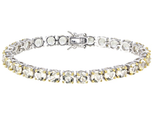 17.67ctw Round Candlelight Labradorite Sterling Silver Tennis Bracelet - Size 8