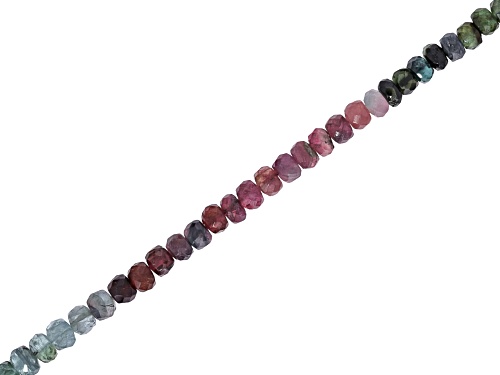 Tourmaline 4mm Faceted Rondelle Bead Strand Approximately 16" in Length