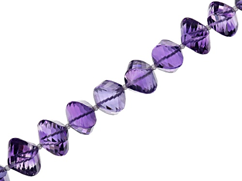 Photo of Amethyst Appx 9-13mm Twisted Rope Shape Bead Strand Appx 16" Length