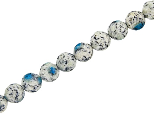 Photo of Azurite in Granite Appx 8mm Round Bead Strand Appx 15-16" Length