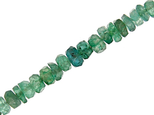Emerald Faceted Rondelle Graduated Bead Strand Appx 3-5mm Appx 15-16