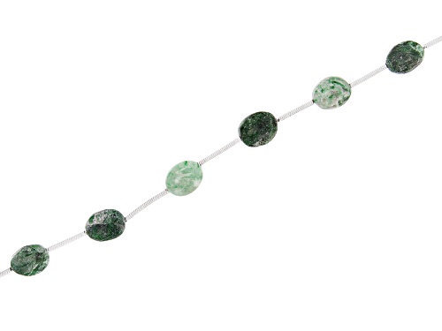 Photo of Jadeite in Matrix Oval Bead Stand appx 15-16" in length
