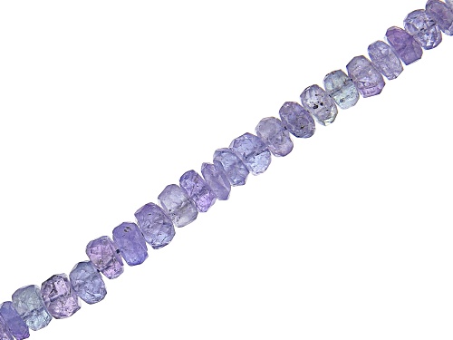Photo of Tanzanite Faceted Rondelle Appx 3-5mm Bead Strand Appx 15-16" in length