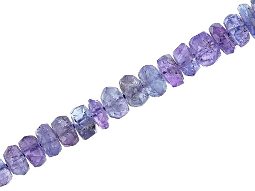 Tanzanite Appx 3-4.5mm Graduated Faceted Rondelle Bead Strand Appx 15-16" in length