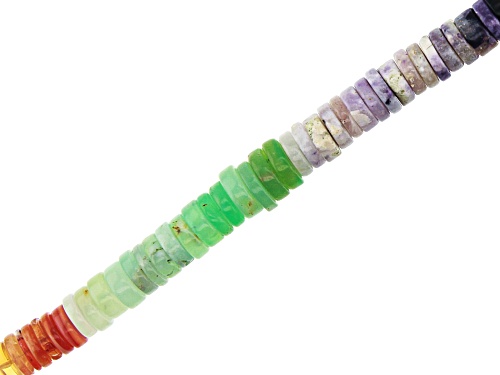 Photo of Multi-Color Opal Wheel appx 7mm Shape Bead Strand appx 18"