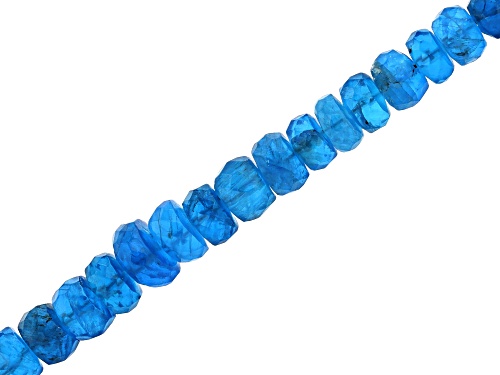 Neon Apatite Graduated Faceted Rondelle appx 2.5-6mm Bead Strand appx 15-16