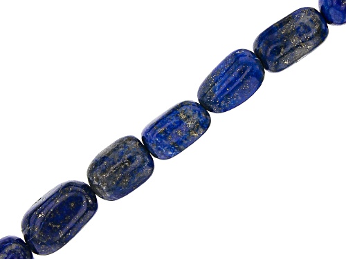 Photo of Lapis Lazuli Graduated Tumbled Nugget appx 10x8-16x10mm Bead Strand appx 15-16"
