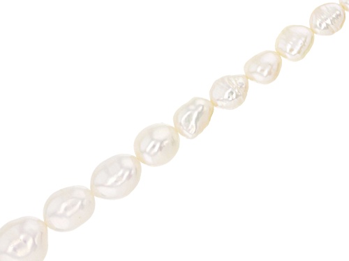 Photo of White Cultured Freshwater Pearl Graduated Nugget appx 4-11mm Bead Strand appx 14-15"