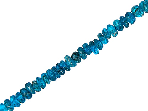 Neon Apatite Appx 3.5-4mm Plain Irregular Rondelle Bead Strand Appx 14"