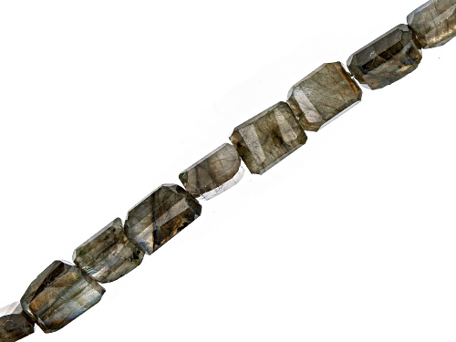 Labradorite Faceted Step Cut Nugget Shaped Beads appx 10x14-12x16mm appx 15-16