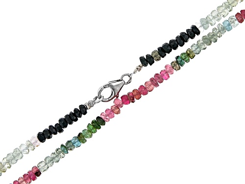 Multi-Tourmaline Faceted Round Bead appx 3.5-4mm Strand appx 16" in Length