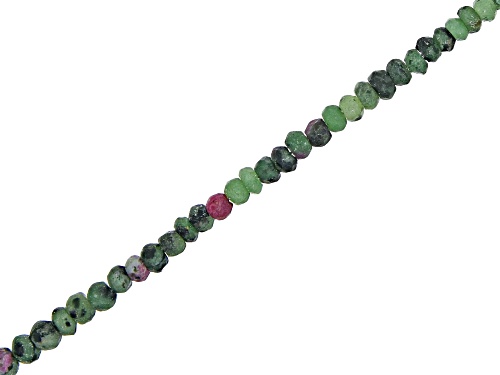 Ruby in Zoisite Faceted 3-5mm Rondelle Bead Strand Approximately 16" in Length