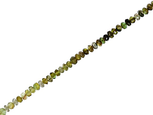 Green Tourmaline 3-3.5mm Faceted Rondelle Bead Strand Appx 14.5-15" in Length