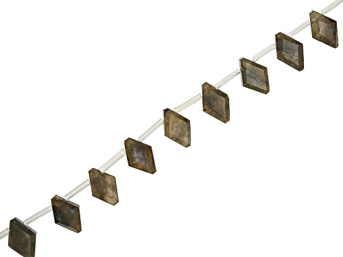 Labradorite 10x15mm Kite Shaped Bead Strand Approximately 15-15.5" in Length