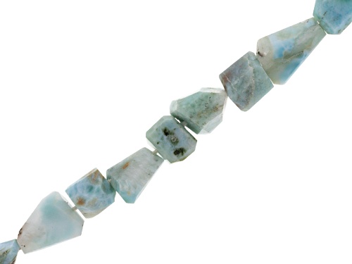 Larimar 10-15mm Faceted Tumble Bead Strand Appx 10