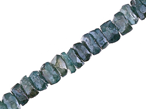 Iridescent Coated Kyanite 4-4.5mm Rough Faceted Rondelle Bead Strand Appx 16