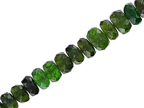 Photo of Chrome Tourmaline Appx 4x2-5x2mm Graduated Faceted Rondelle Bead Strand Appx 18"