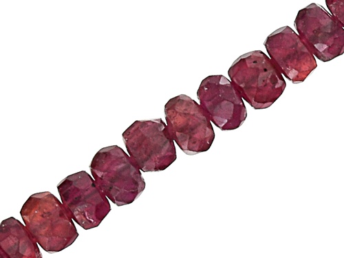 Ruby 2.5-4mm Graduated Faceted Rondelle Bead Strand Appx 18