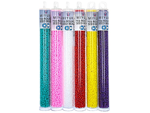 Photo of 11/0 Glass Seed Bead Kit in 6 Assorted Colors