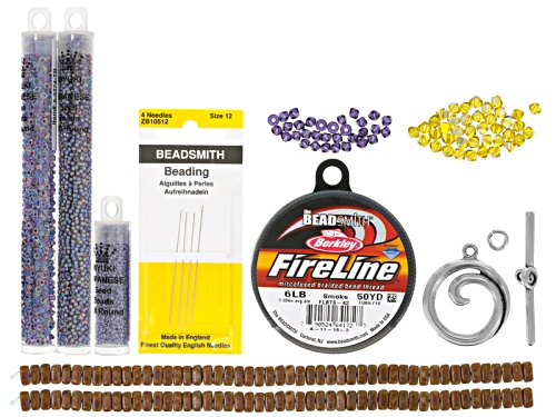 Streetscape Bracelet Supply Kit incl beads, string, findings & needles